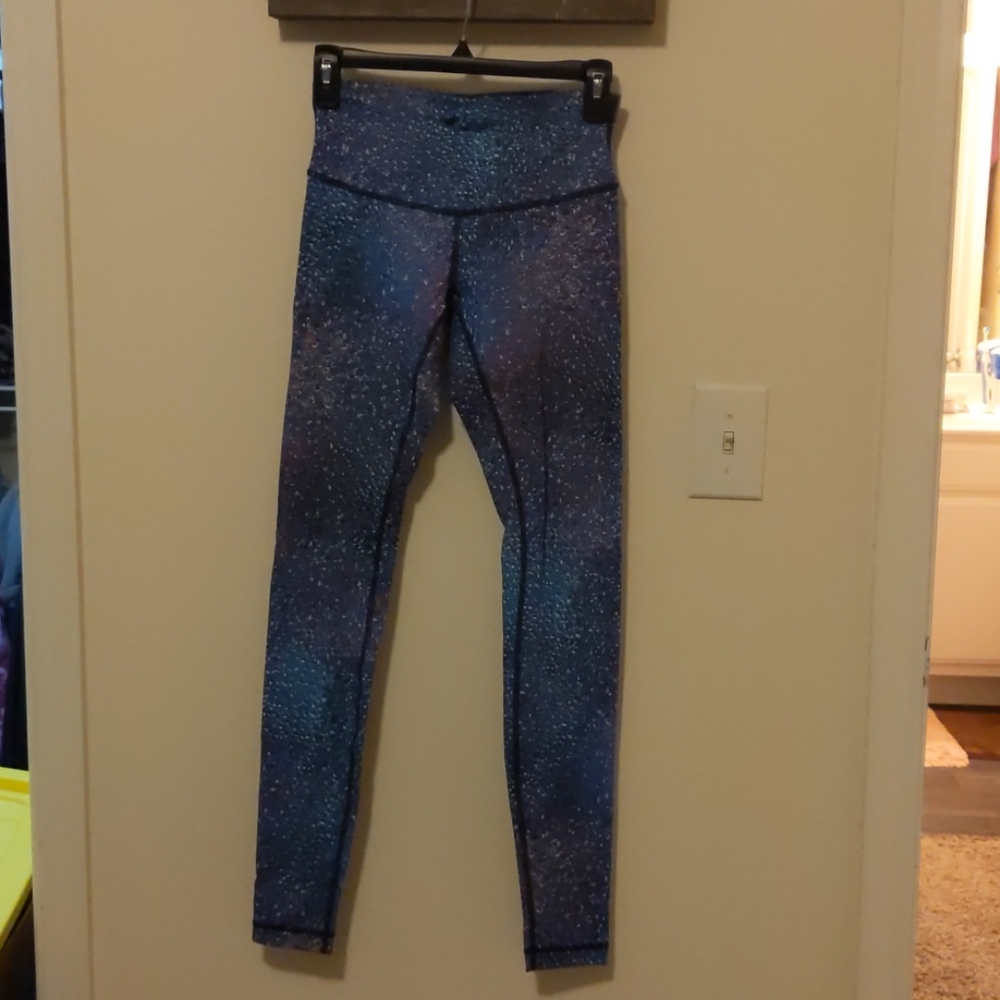 Lululemon Wunder Unders Low Rise 28" Galaxy print